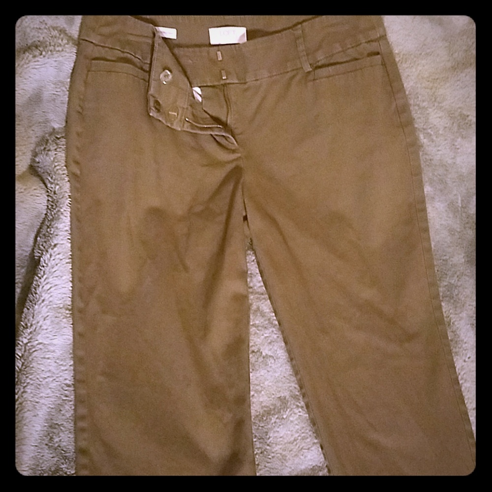 🍩 {Loft} Petite Olive Green Ankle Pants 🍩